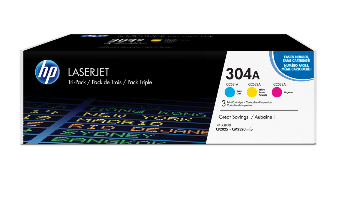 HP Toner 304A / CF372AM C,M,Y Multipack
