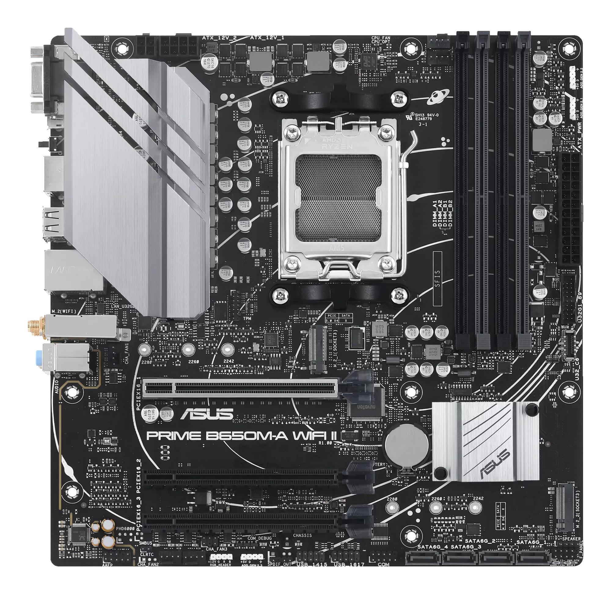 ASUS Placa base PRIME B650M-A WIFI II / 90MB1EG0-M0EAY0 Negro