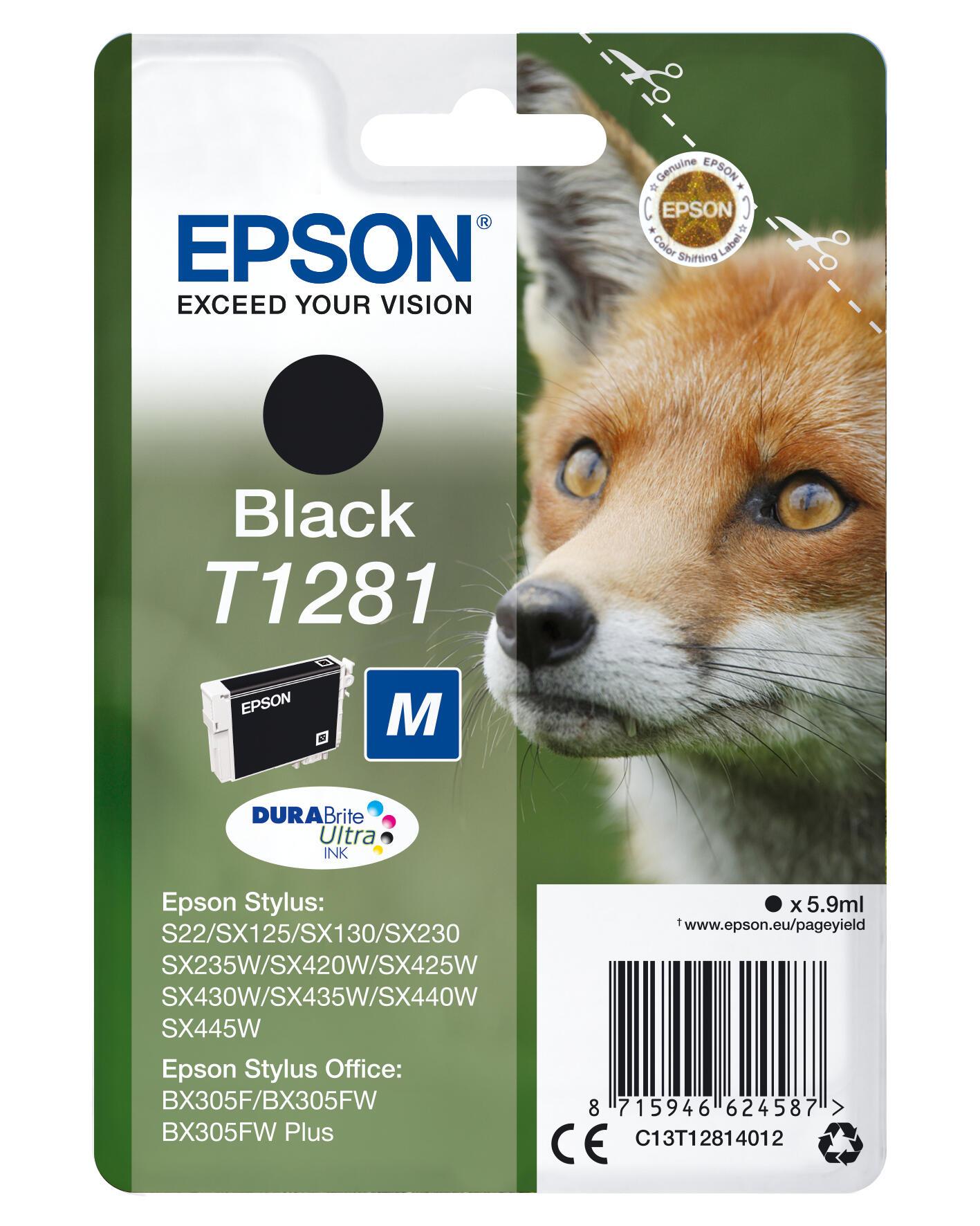 Epson Tinta T1281 / C13T12814012 Negro Standard
