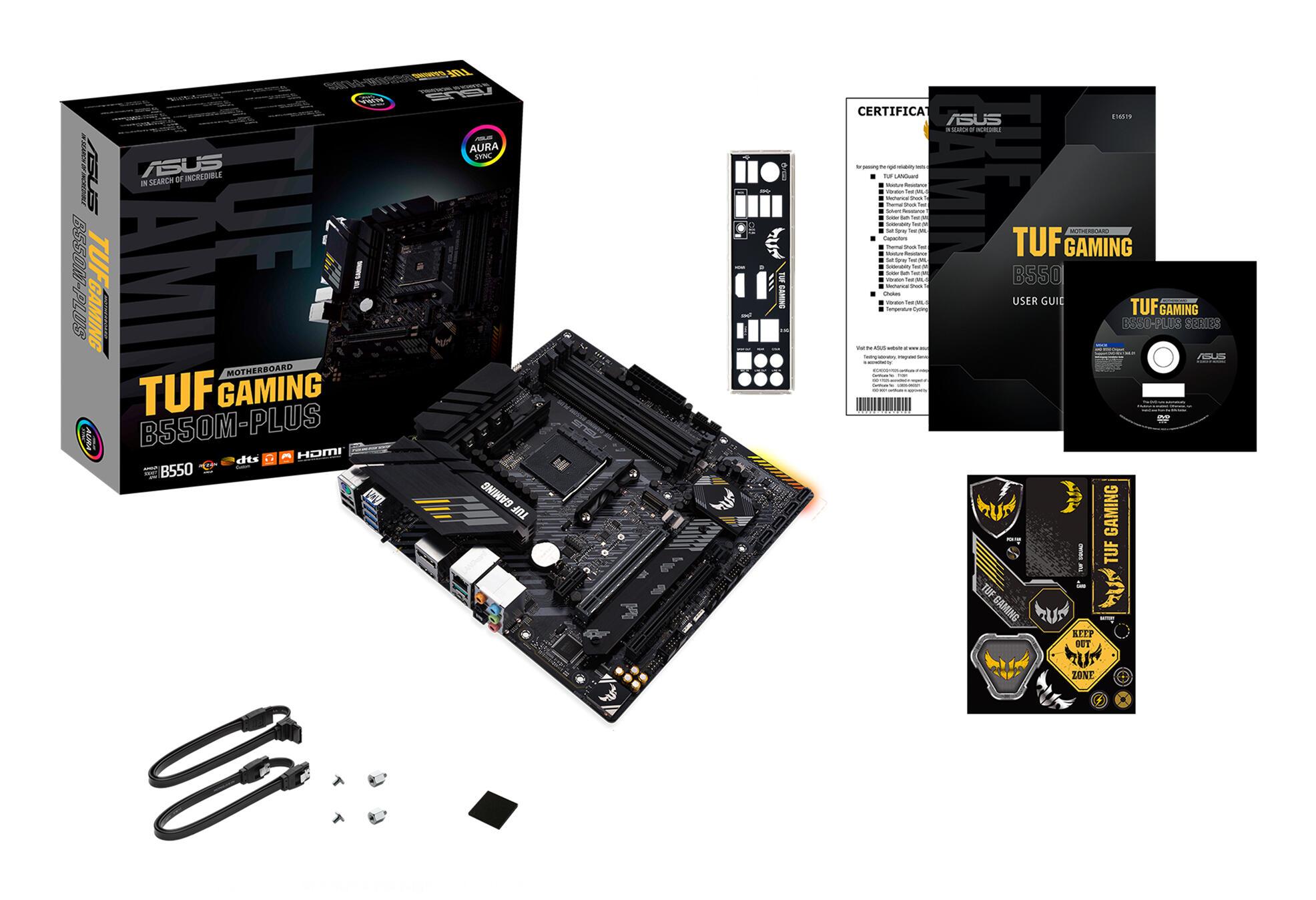 ASUS Placa base TUF GAMING B550M-PLUS / 90MB14A0-M0EAY0 Negro