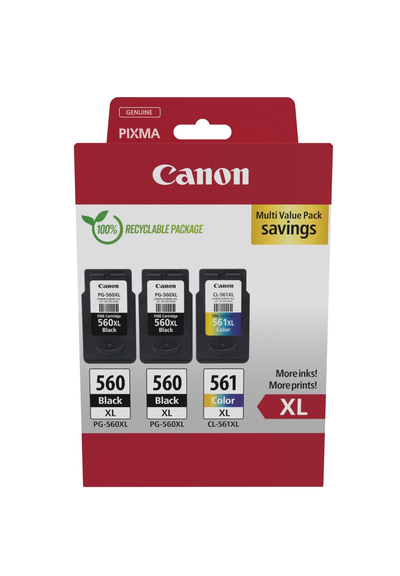Canon Inchiostro PG-560XL/CL-561XL / 3712C009 BK, C, M, Y XL Multipack