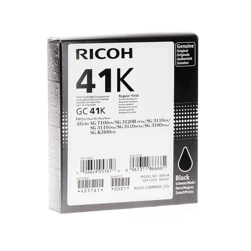 Ricoh Tinta GC41K / 405761 Negro