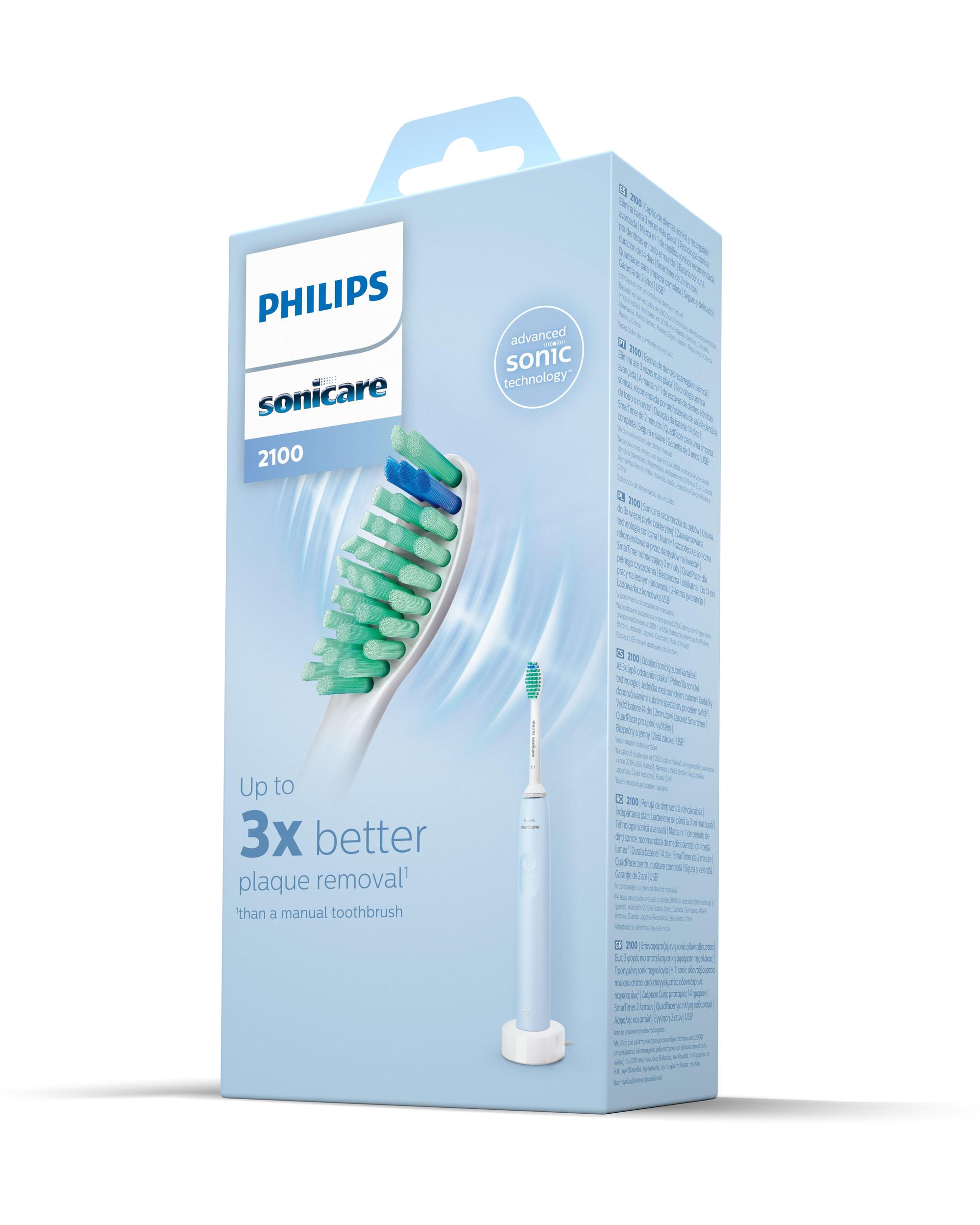 Philips Spazzolino da denti 2100BL / HX3651/12 Blu, bianco