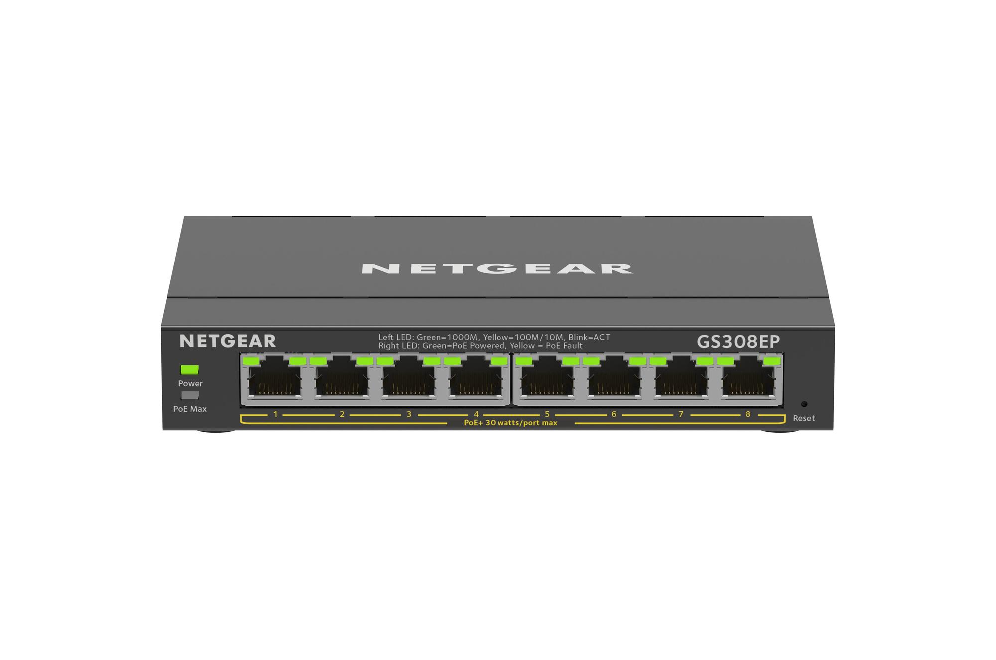 Netgear Interruptor GS308EP / GS308EP-100PES Negro