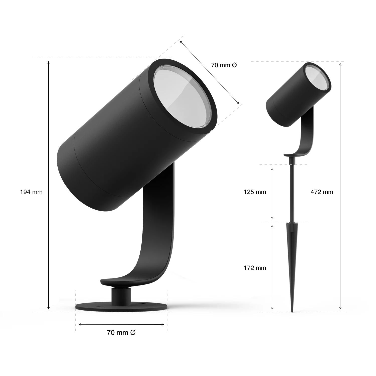 Philips Luminaire Hue Appear Basis / 1741430P7 Noir