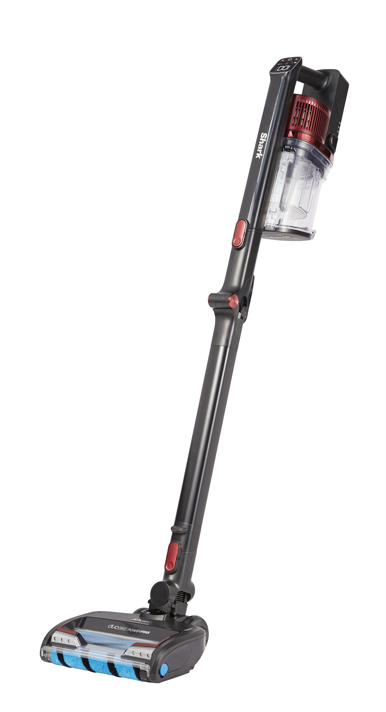 SharkNinja Aspirapolvere a bastone Shark DuoClean PowerFins / IZ300EUT Nero, Borgogna