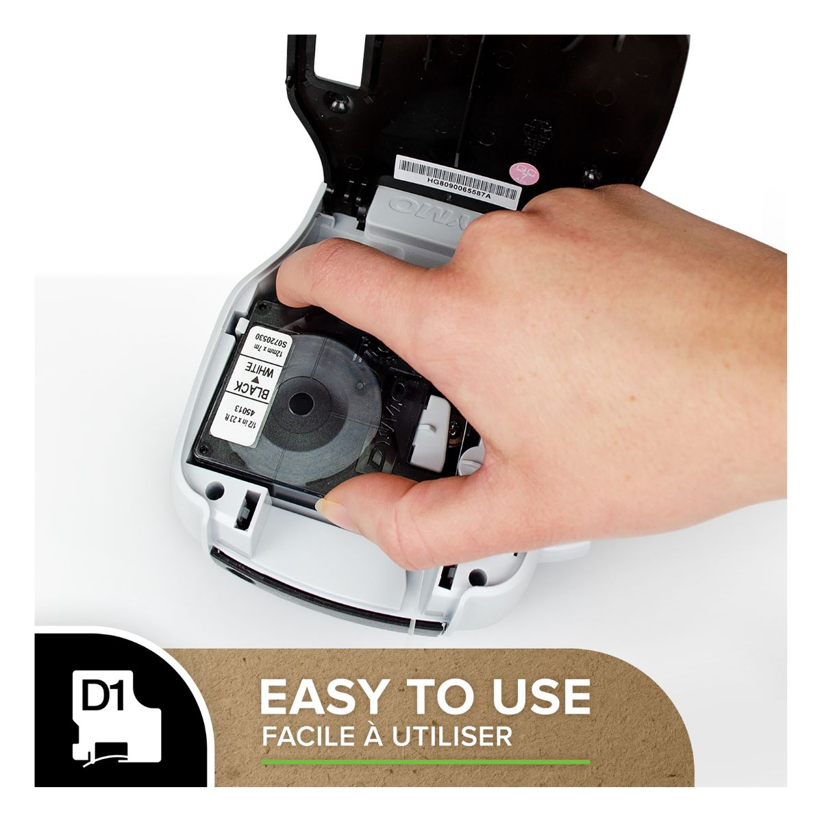 Dymo Étiquette S0718060 Noir sur Blanc