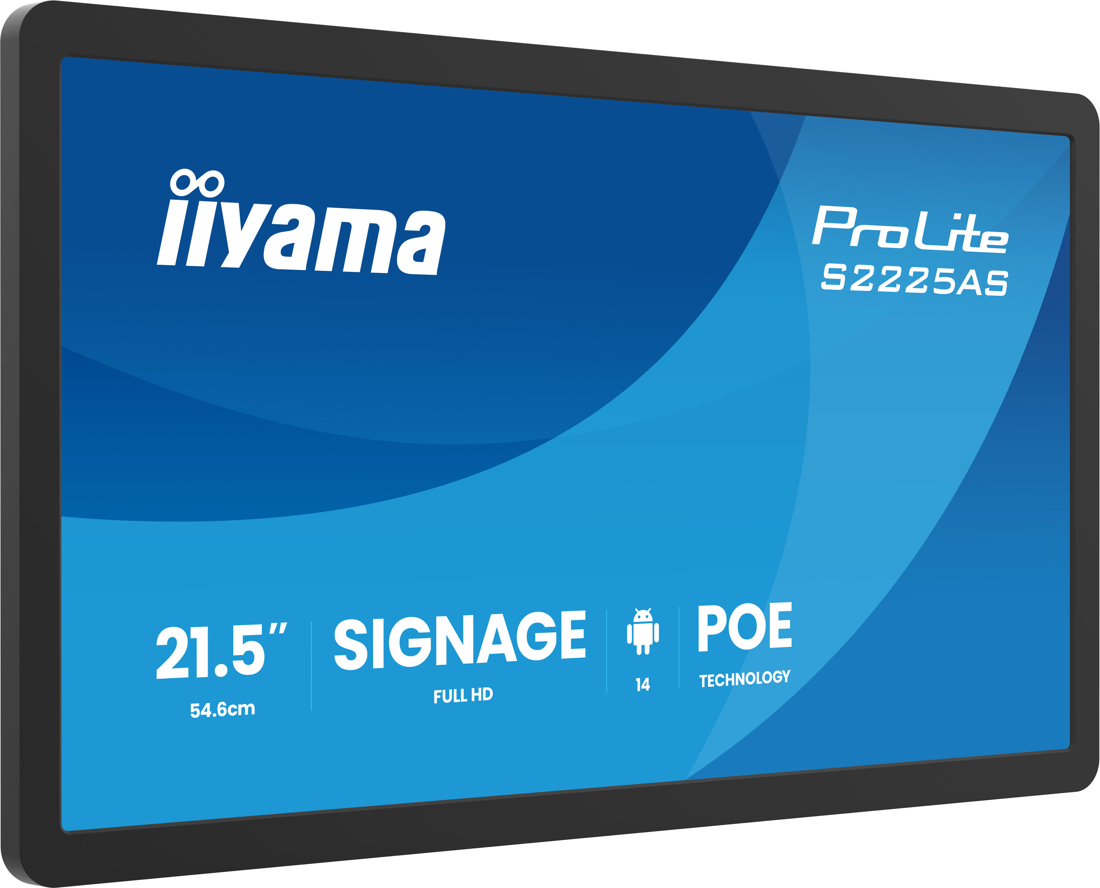 iiyama Digital signage S2225AS-B1P / S2225AS-B1P Black 54.6 cm (21.5")