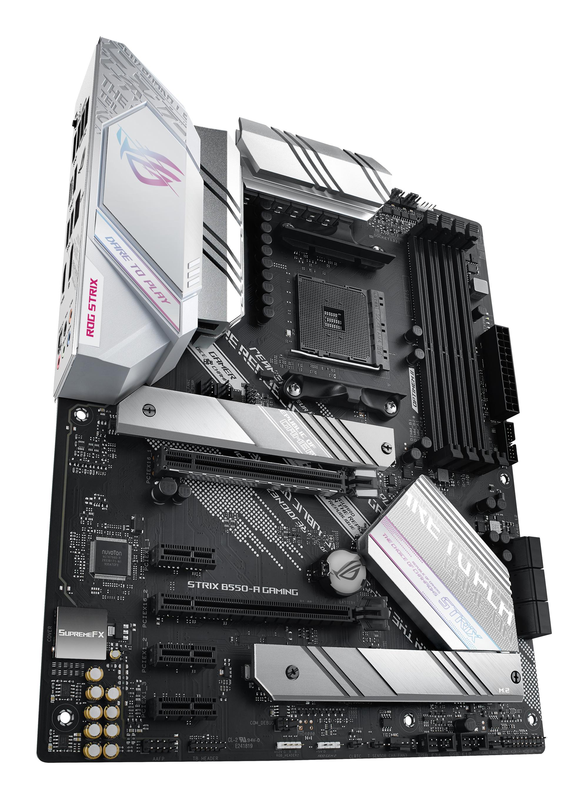ASUS Placa base ROG STRIX B550-A GAMING / 90MB15J0-M0EAYA Negro, plata