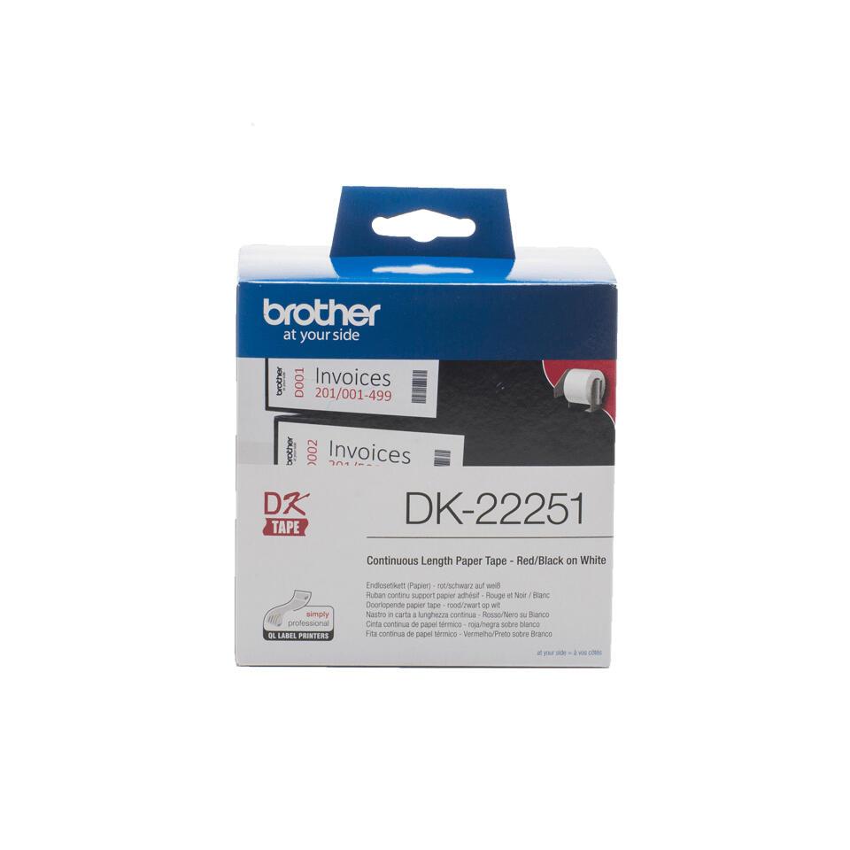 Brother Étiquette DK-22251 / DK22251 Blanc