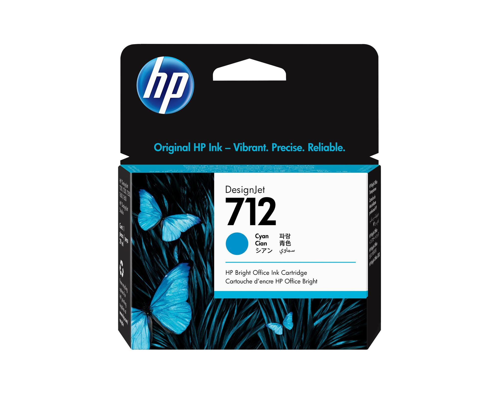 HP Ink 712 / 3ED67A Cyan Standard