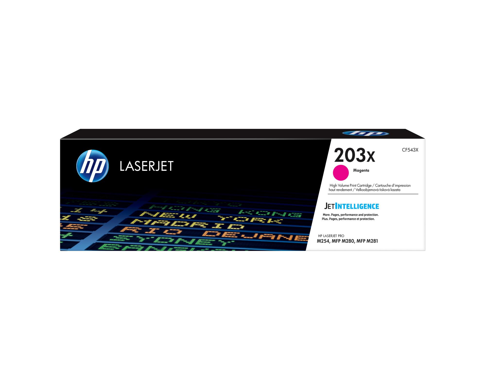 HP Tóner 203X / CF543X Magenta XL