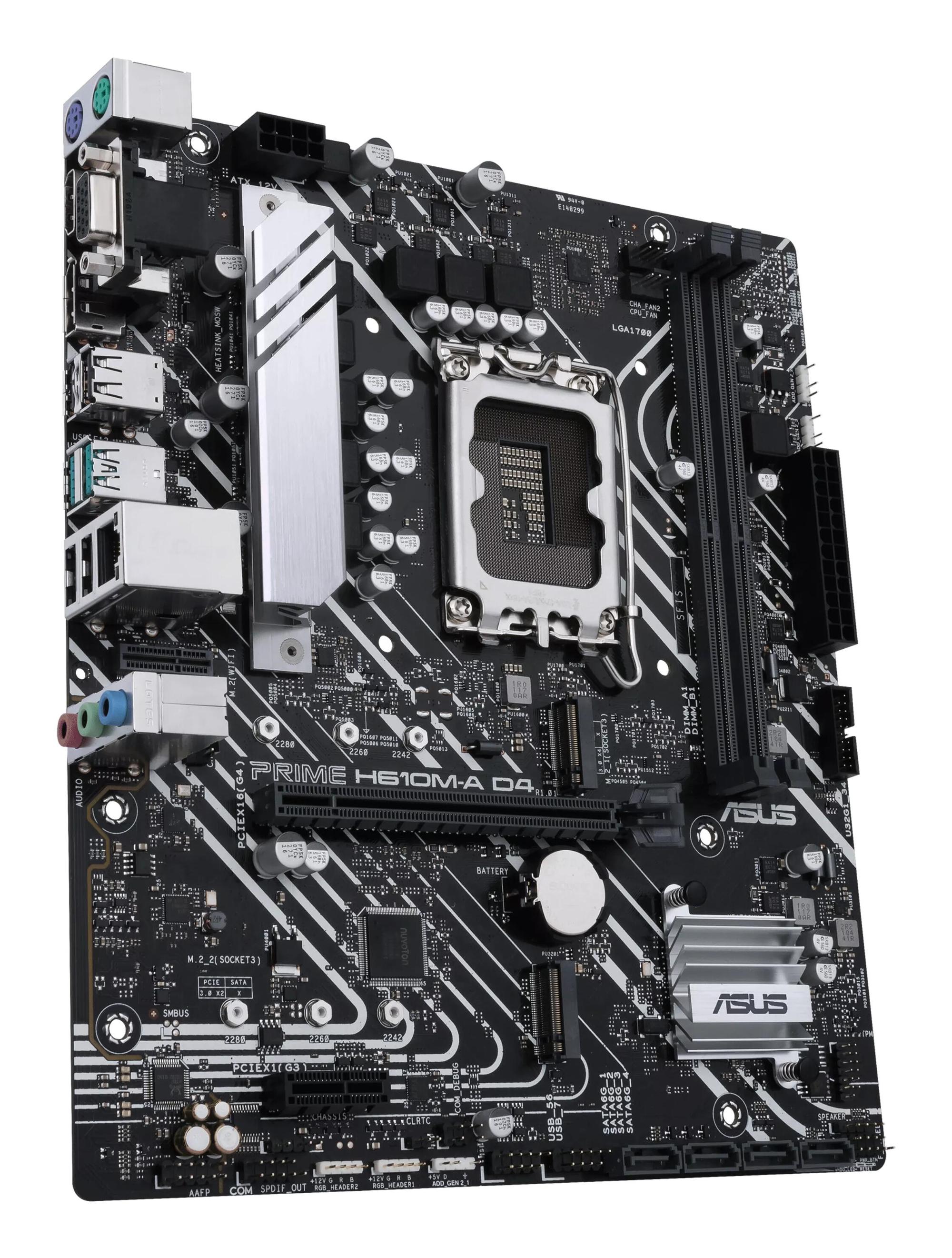 ASUS Scheda madre PRIME H610M-A D4-CSM / 90MB19P0-M0EAYC Nero