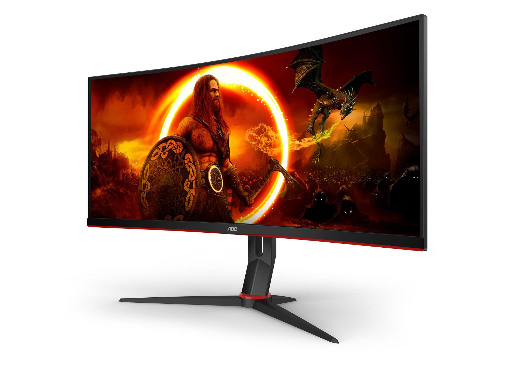 AOC Monitor CU34G2XP/B / CU34G2XP/BK Black, red 86.4 cm (34")