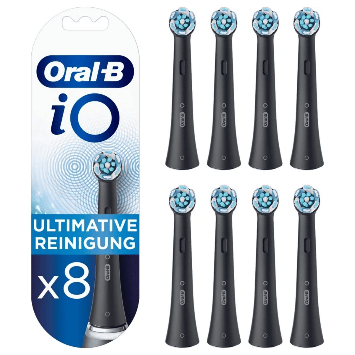 Oral-B Aufsteckzahnbürste IOUR8BK / 4210201434832 Schwarz 8-Pack