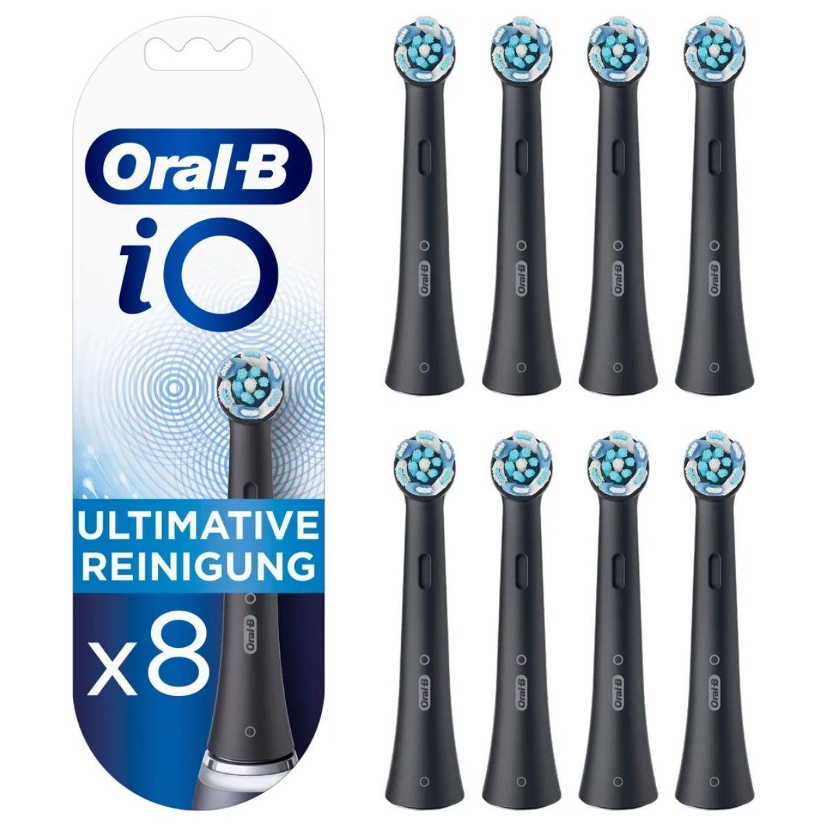 Oral-B Aufsteckzahnbürste IOUR8BK / 4210201434832 Schwarz 8-Pack
