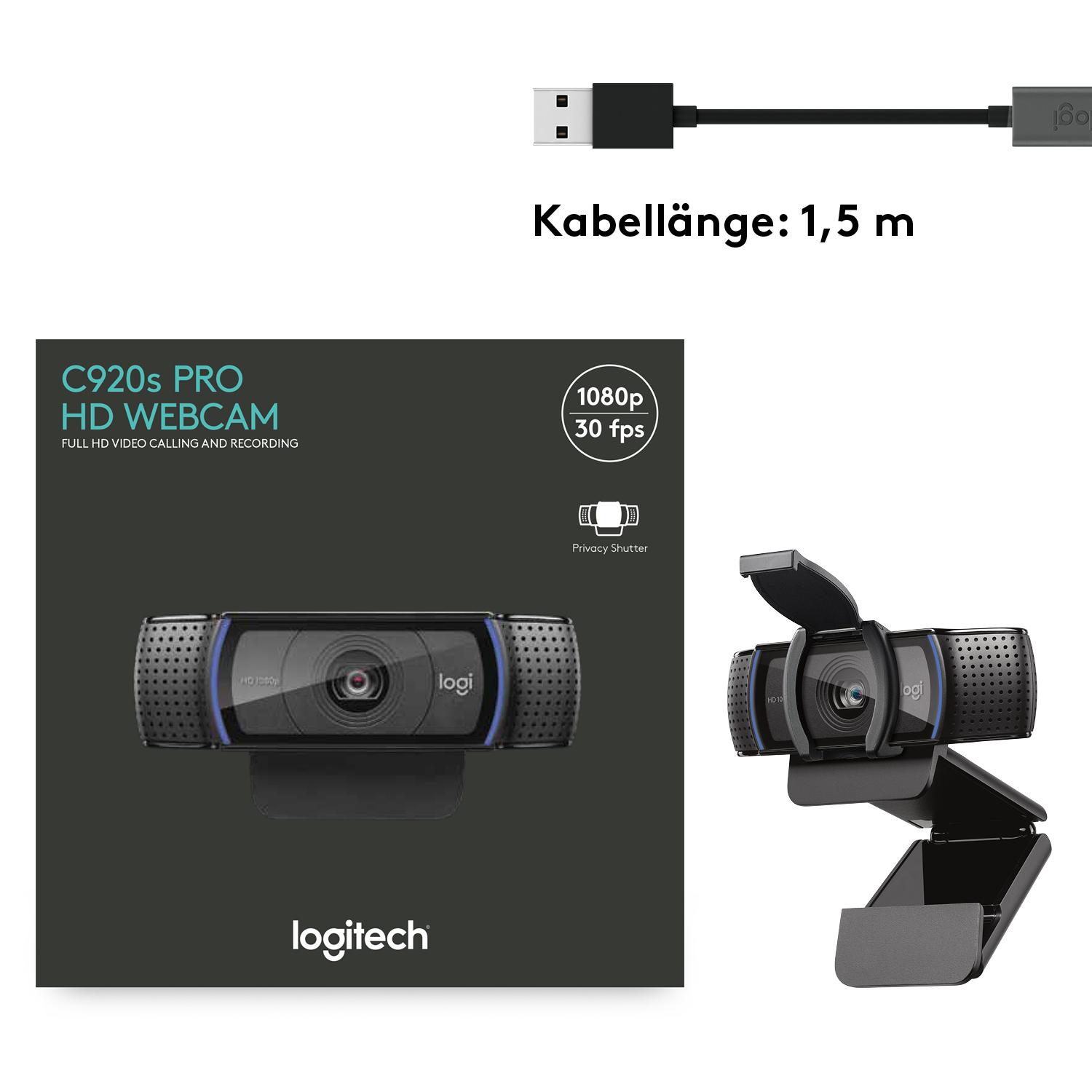 Logitech Webcam C920S Pro / 960-001252 Noir