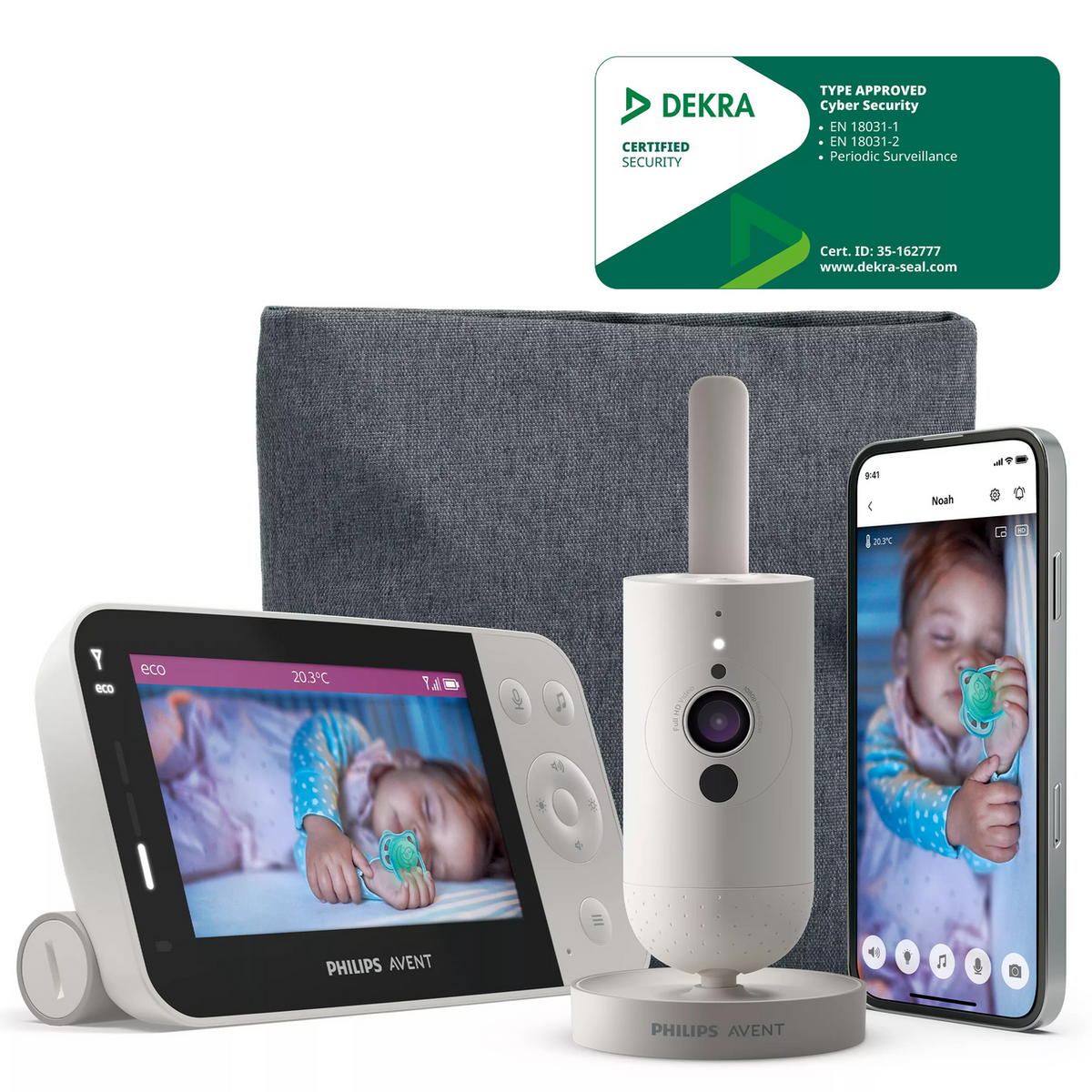 Philips Babyphone Avent Connected Videophone SCD953 / SCD953/26 Gray