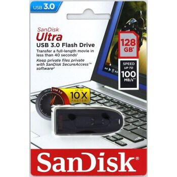 SanDisk Clé USB Ultra 128GB / SDCZ48-128G-U46 Noir