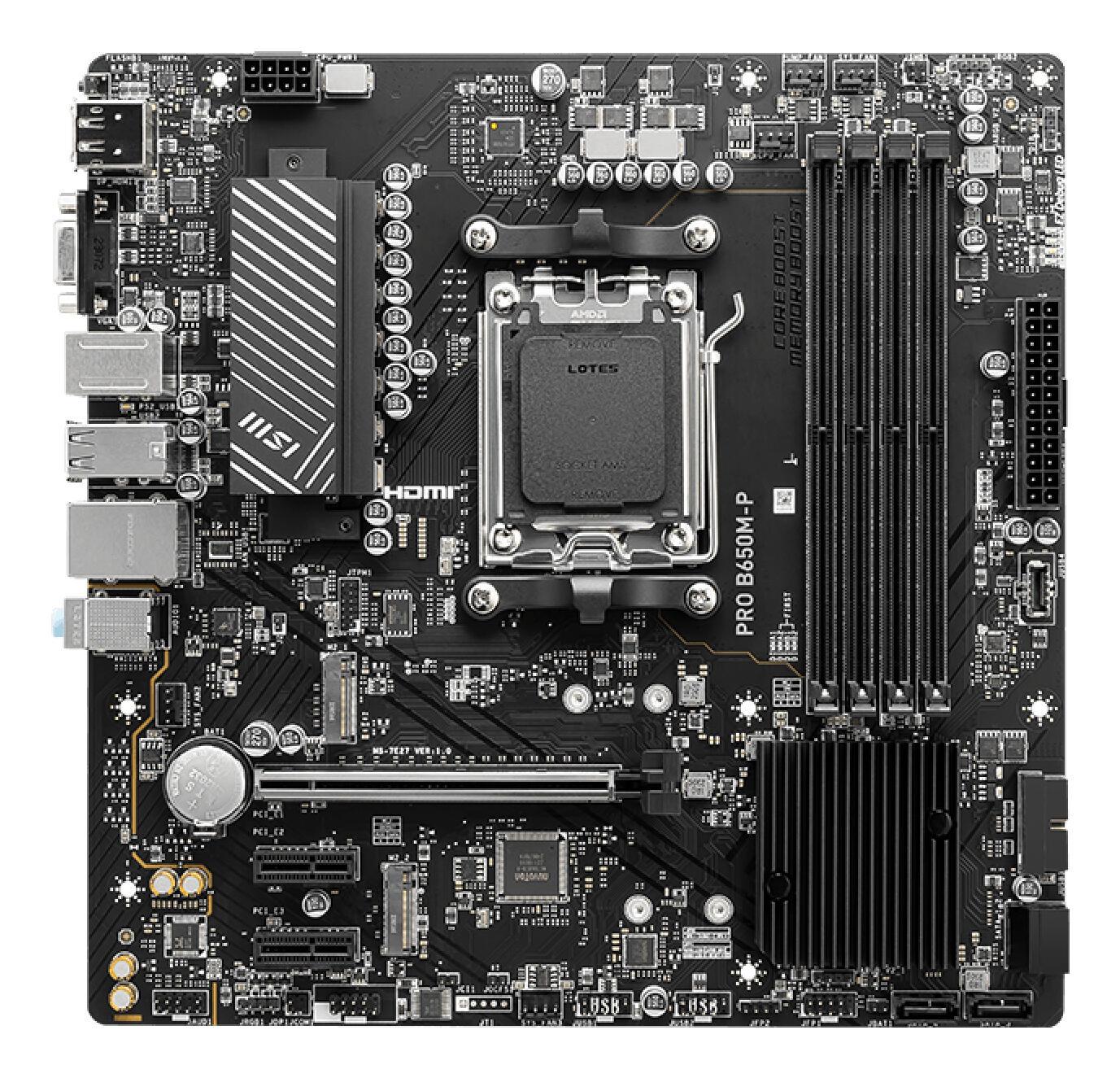 MSI Mainboard PRO B650M-P / 7E27-001R Schwarz