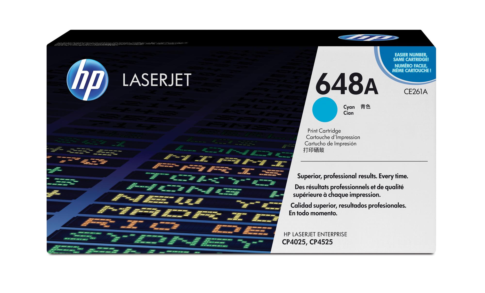 HP Toner 648A / CE261A Cyan Standard
