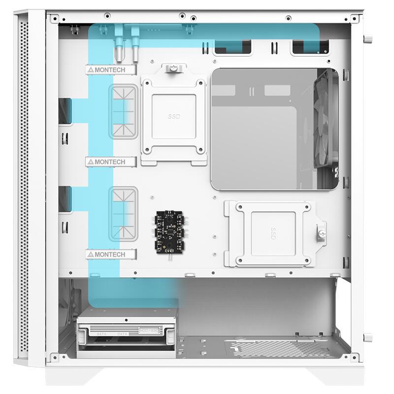 Montech PC-Gehäuse AIR 100 ARGB / AIR 100 ARGB (W) Weiß