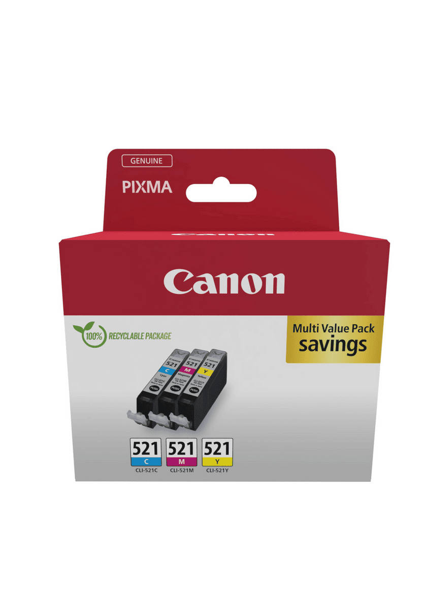 Canon Ink CLI-521 / 2934B015 C,M,Y