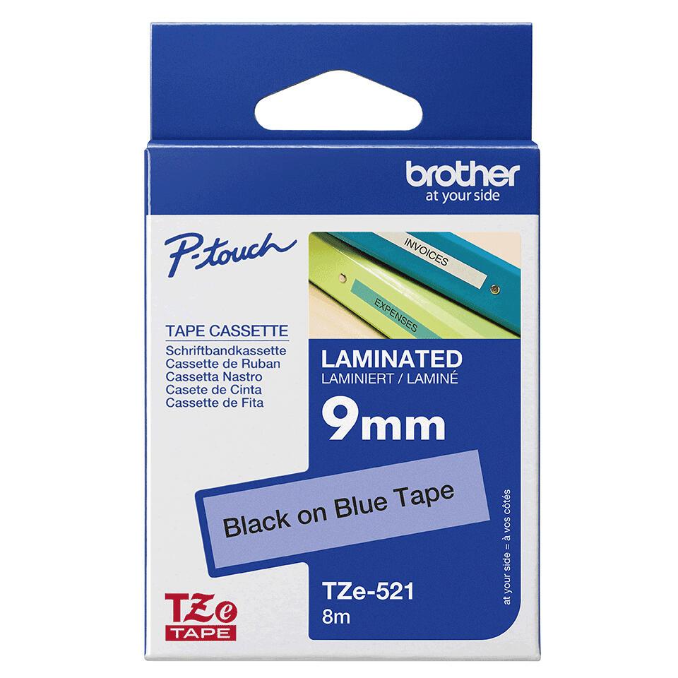 Brother Cinta de color TZE-521 / TZE521 Negro, azul