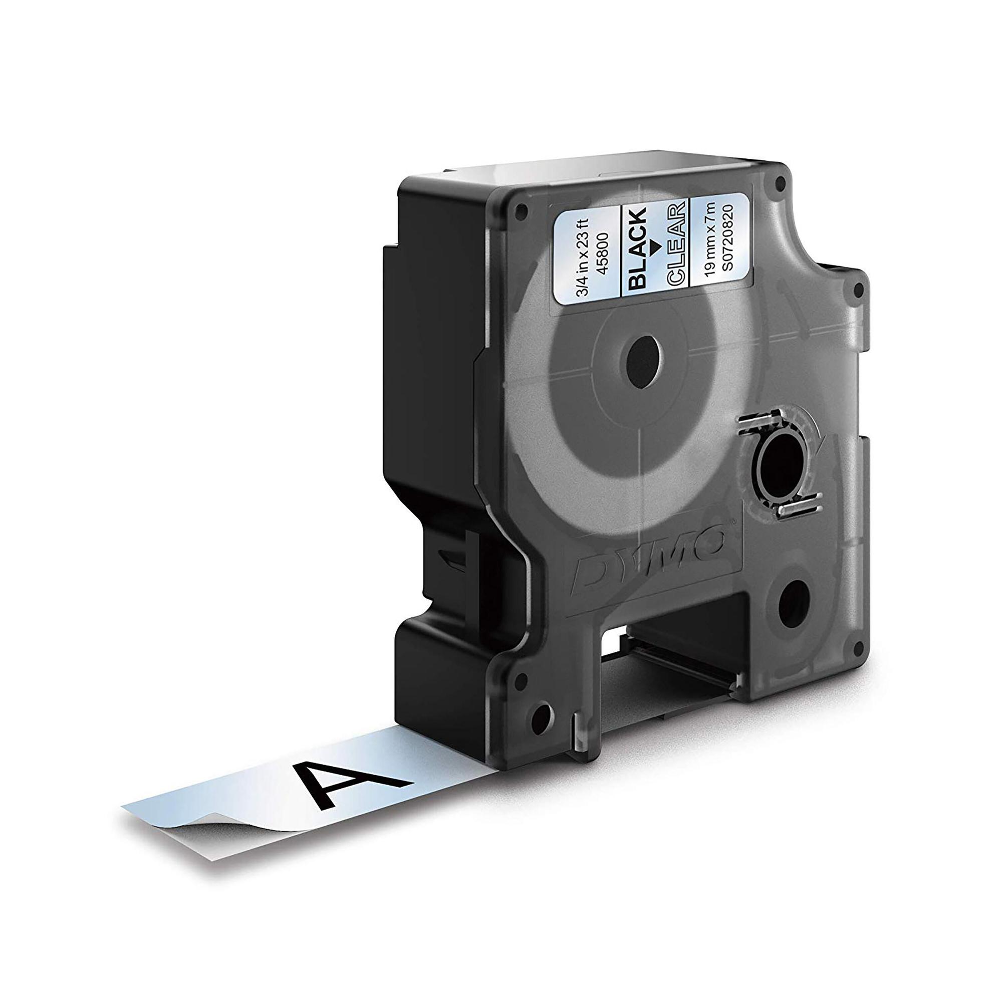 DYMO Cinta de color 45800 / S0720820 Negro sobre transparente