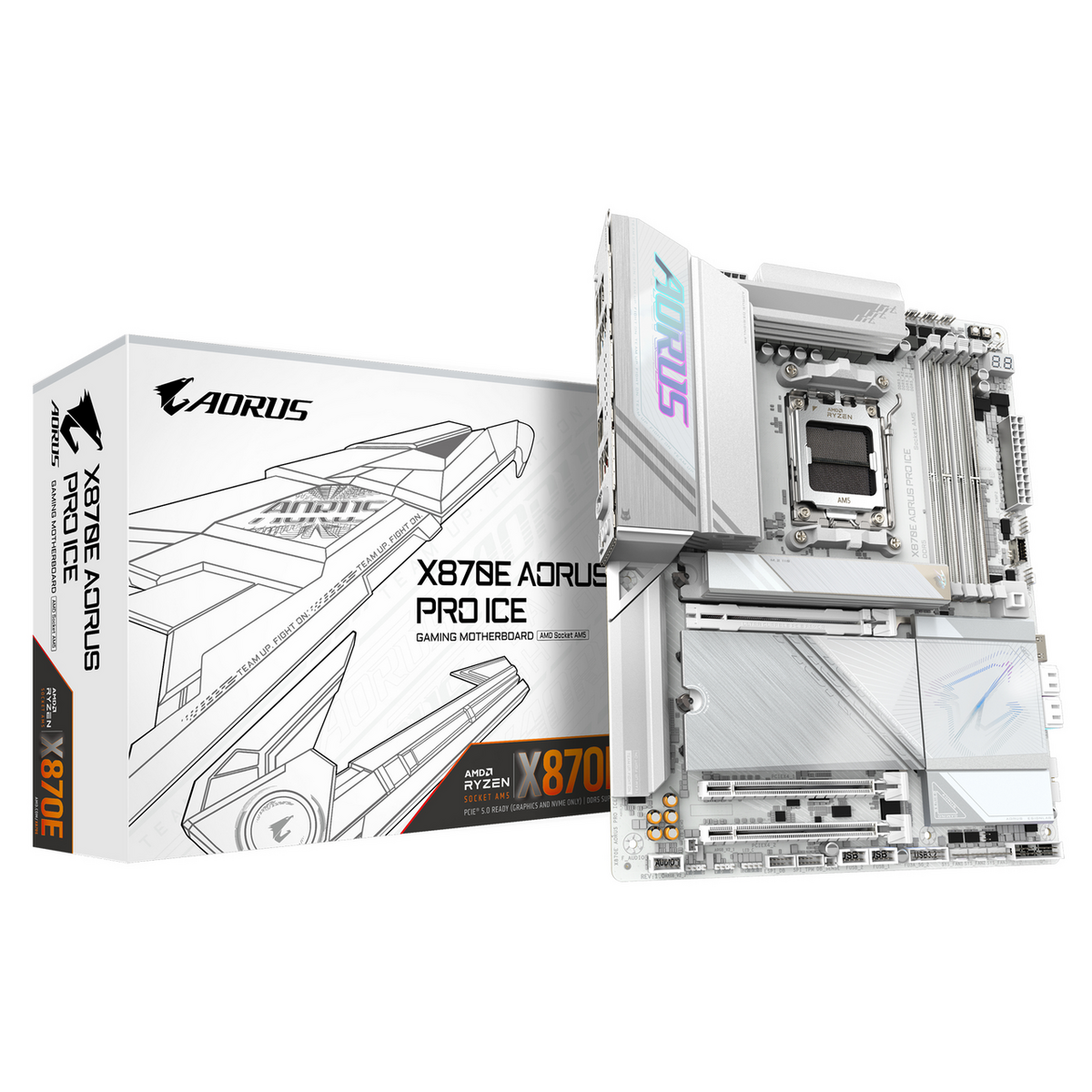 Gigabyte Mainboard X870E Aorus Pro / X870E AORUS PRO ICE Weiß
