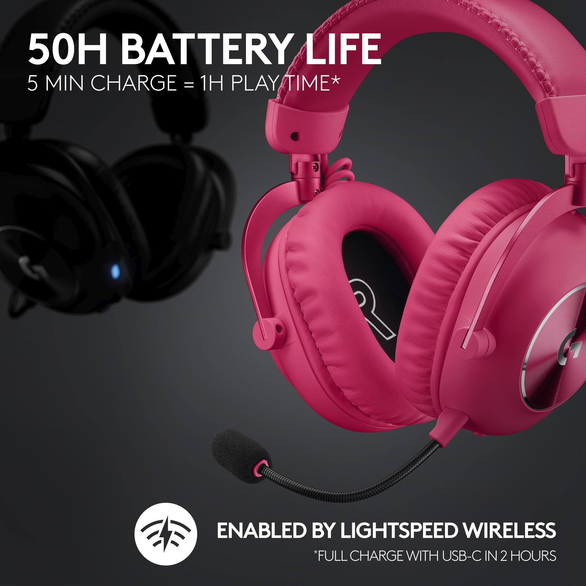 Logitech Headset Pro X 2 Lightspeed / 981-001275 Magenta
