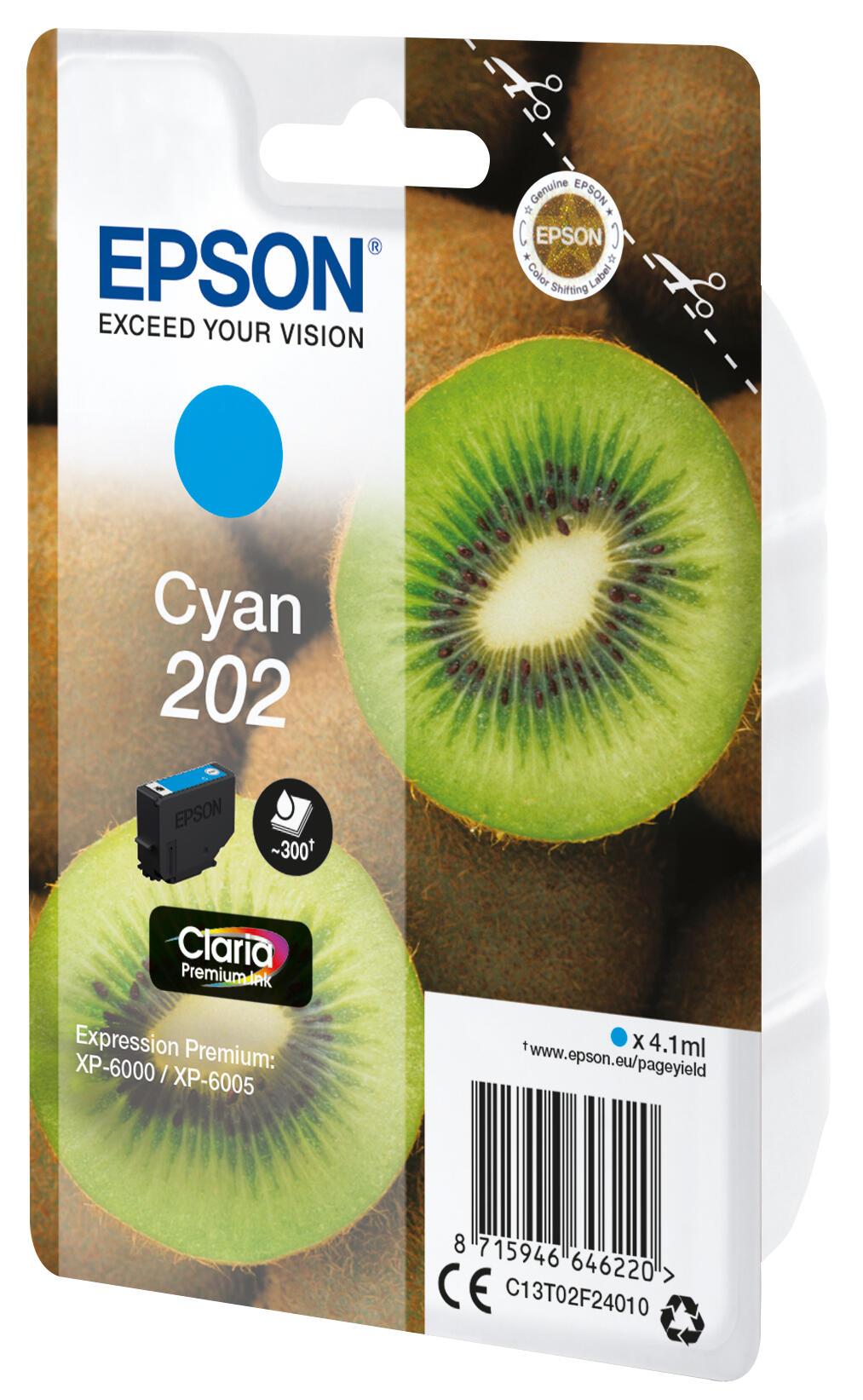 Epson Tinte 202 / C13T02F24010 Cyan Standard