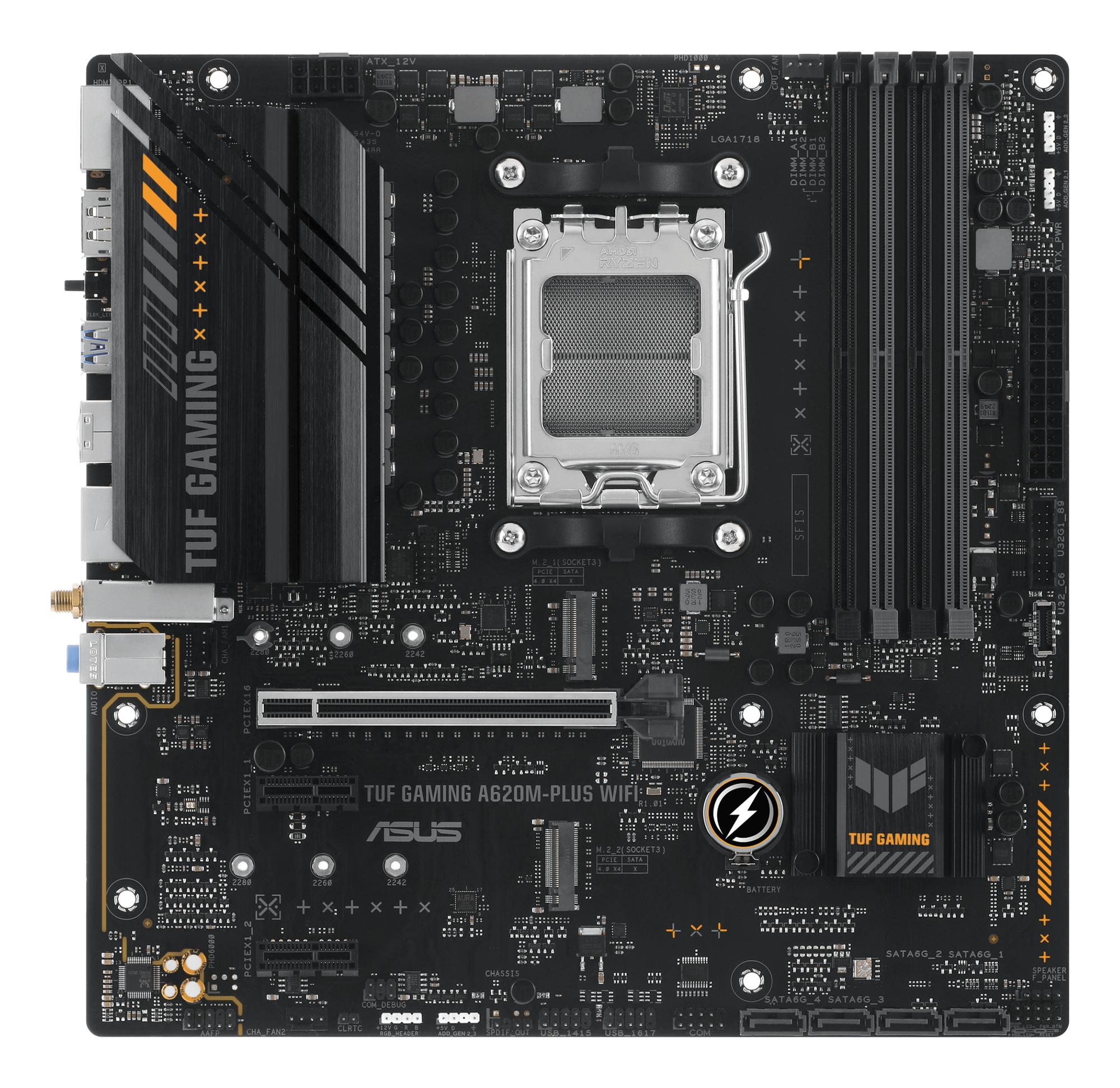 ASUS Mainboard TUF Gaming A620M-Plus WiFi / 90MB1F00-M0EAY0 Black