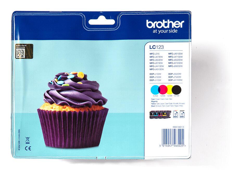 Brother Ink LC-123VALBP / LC123VALBP BK,C,M,Y Multipack