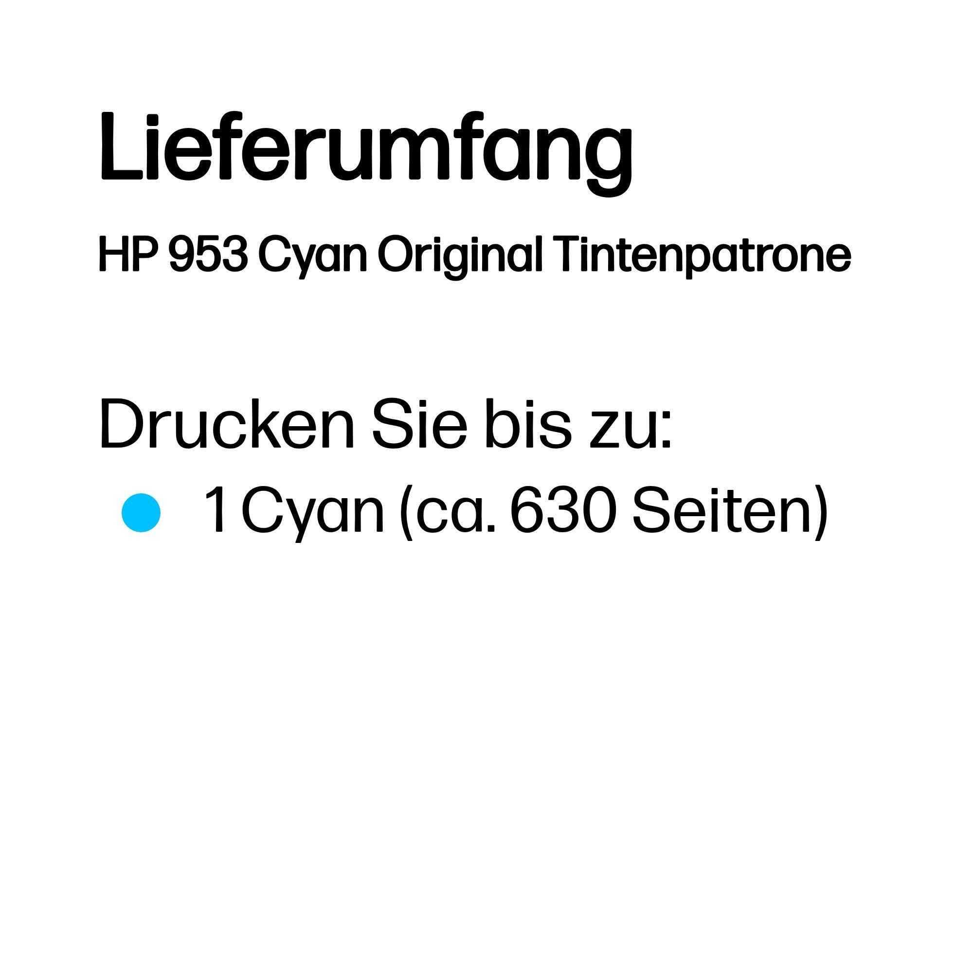 HP Tinta 953 / F6U12AE Cian