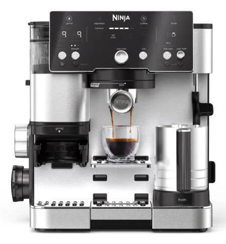 SharkNinja Machine à café automatique Ninja Luxe Café Essential / ES501EU Noir, acier inoxydable
