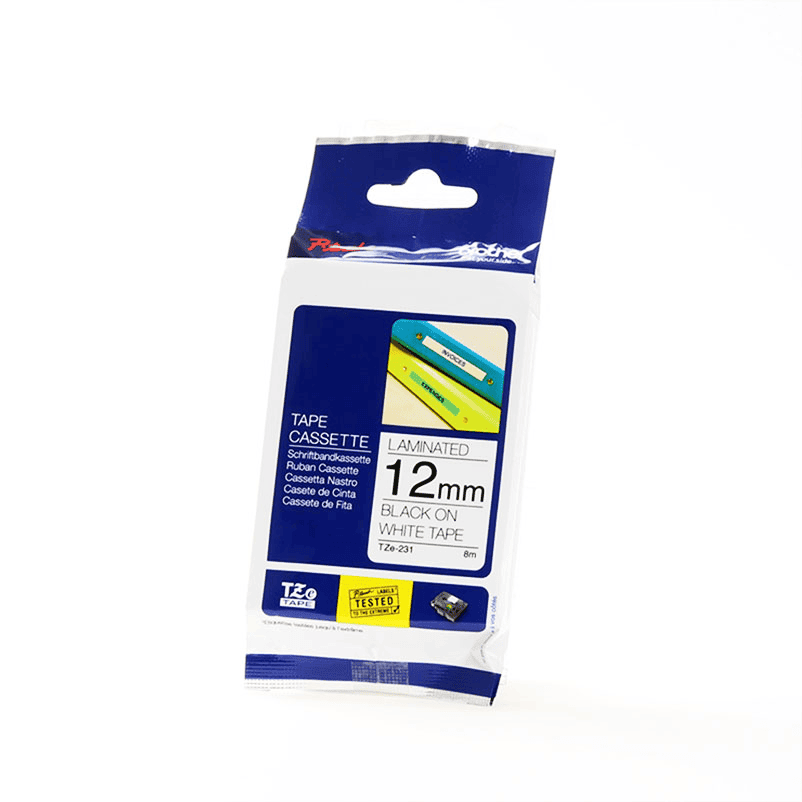 Brother Ruban encreur TZE-231 Noir sur blanc