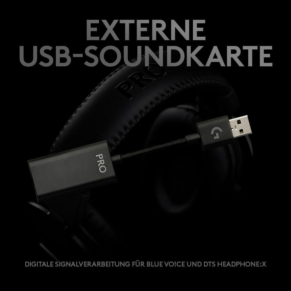 Logitech Headset Pro X Lightspeed / 981-000907 Schwarz