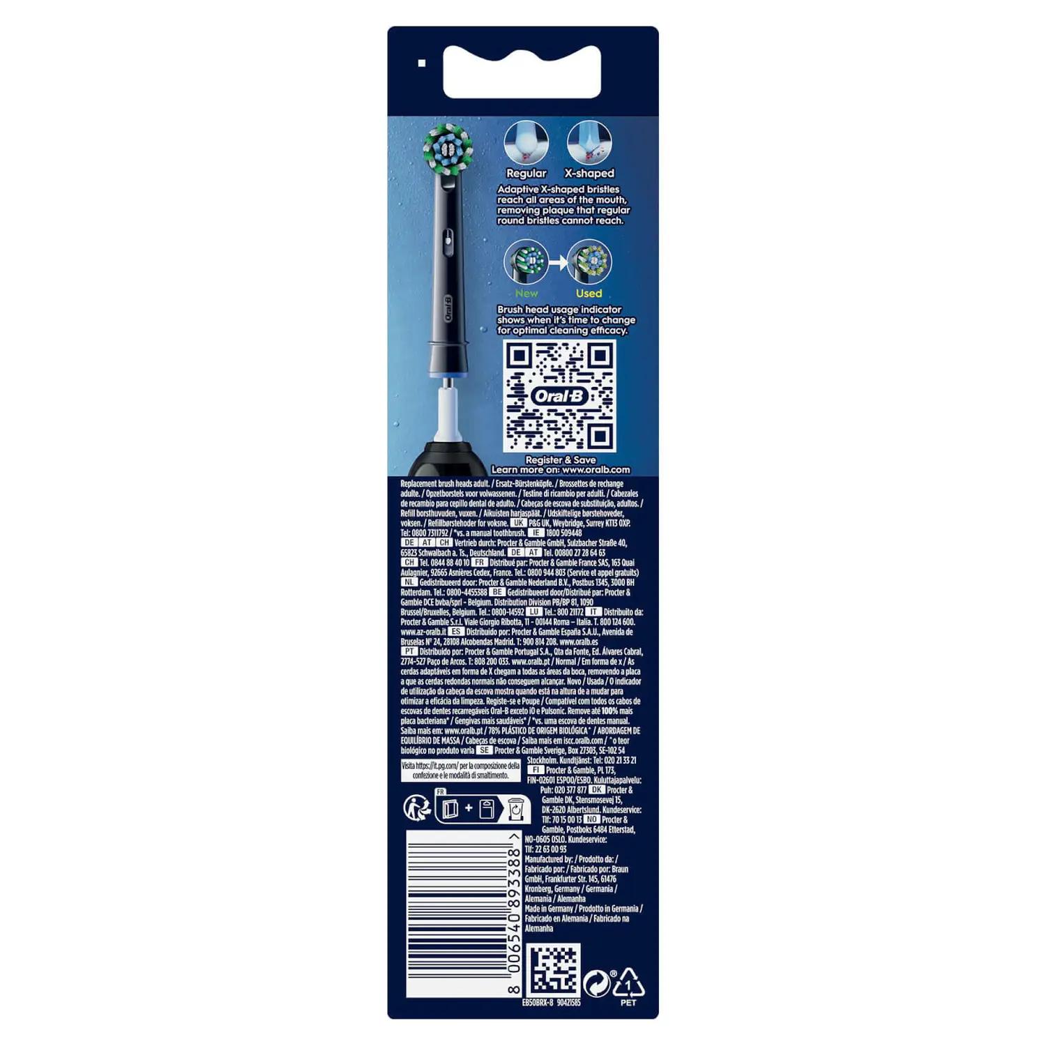 Oral-B Aufsteckzahnbürste Pro Cross Action / 893388 Schwarz