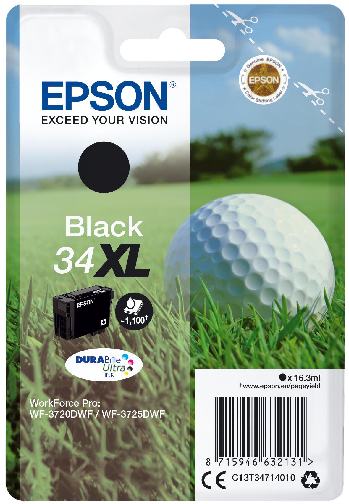 Epson Tinta 34XL / C13T34714010 Negro XL