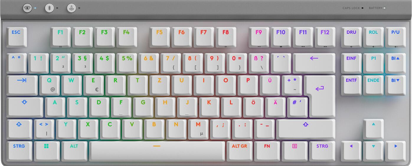 Logitech Tastatur G515 Lightspeed TKL GL Tactile / 920-012543 Weiß