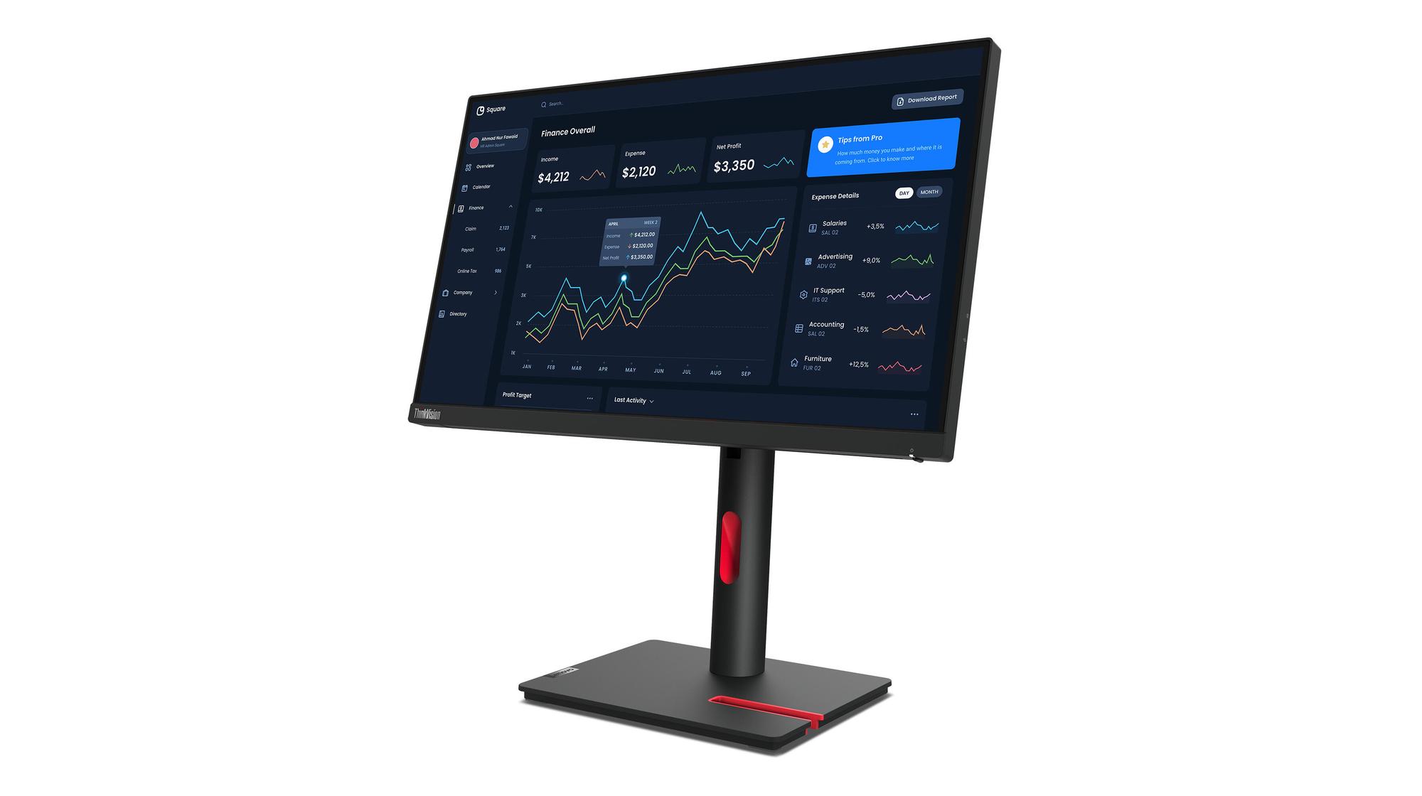 Lenovo Monitor T22i-30 / 63B0MAT6EU Negro 54,6 cm (21,5")