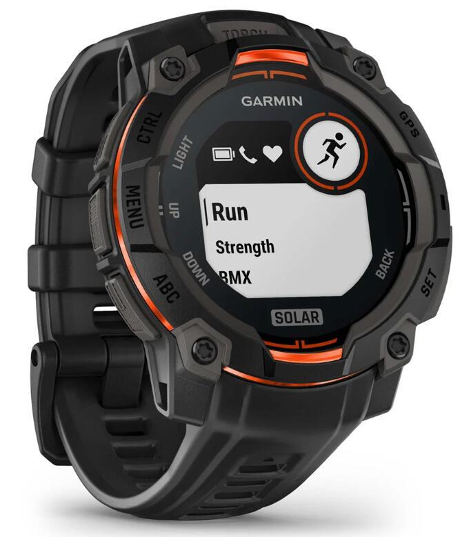 Garmin Indossabile Instinct 3 Solar 45mm / 010-02934-00 Nero, arancione Standard 2,29 cm (0,9")