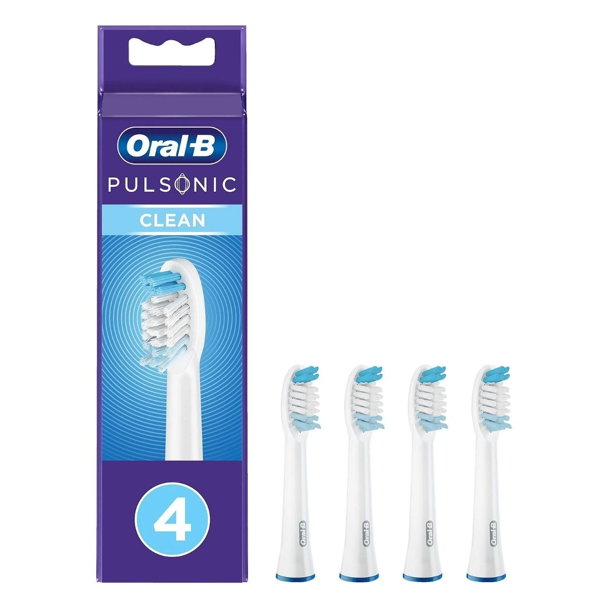Oral-B Aufsteckzahnbürste Pulsonic Clean / 299813 Weiß 4-Pack