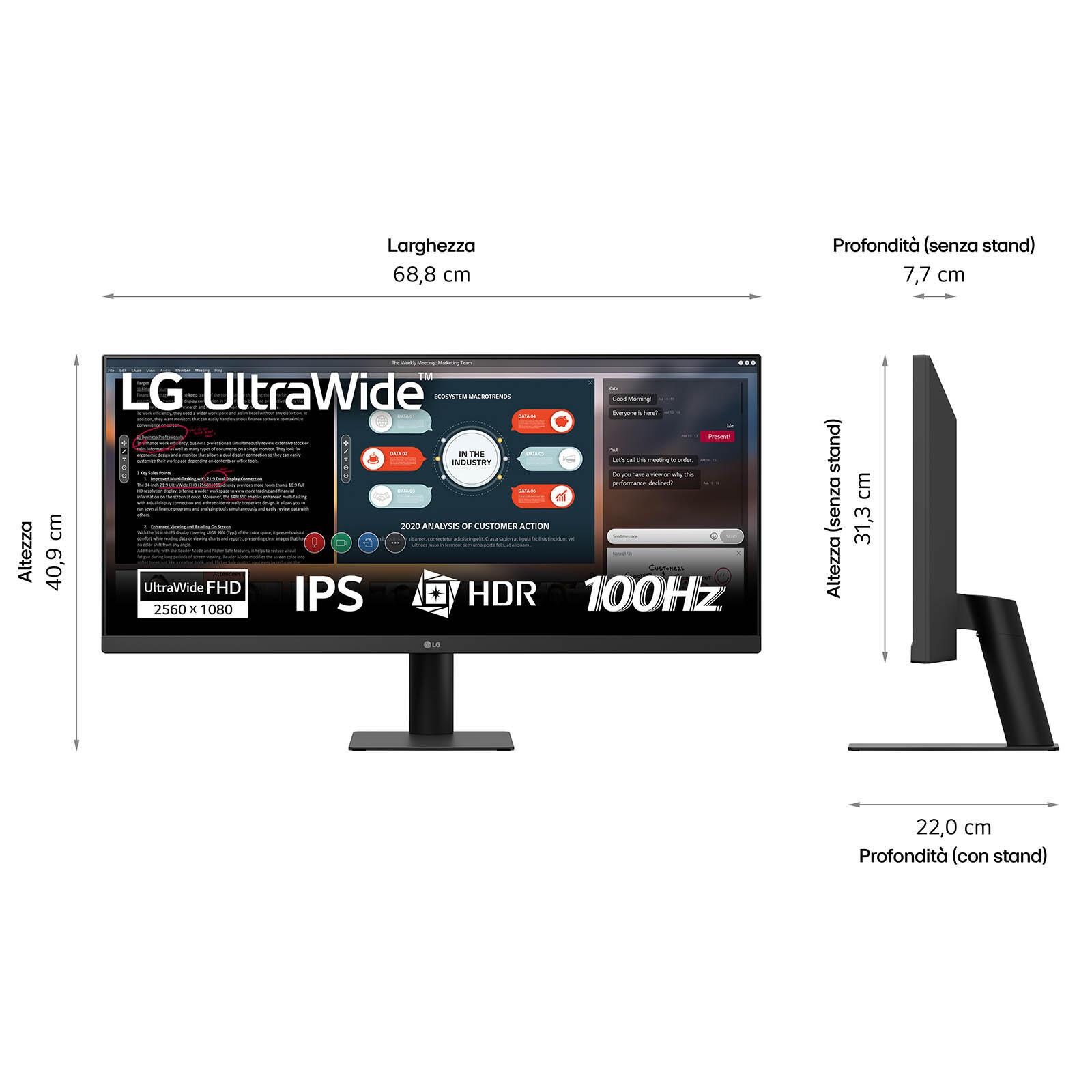 LG Monitor 29U511A-B / 29U511A-B.AEU Schwarz 73,7 cm (29")