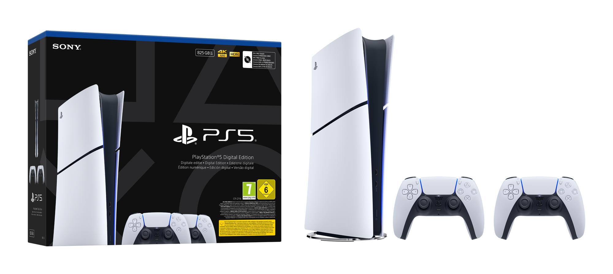 Sony Consola PS5 Slim Digital 825GB 2 Controller / 1000050120
