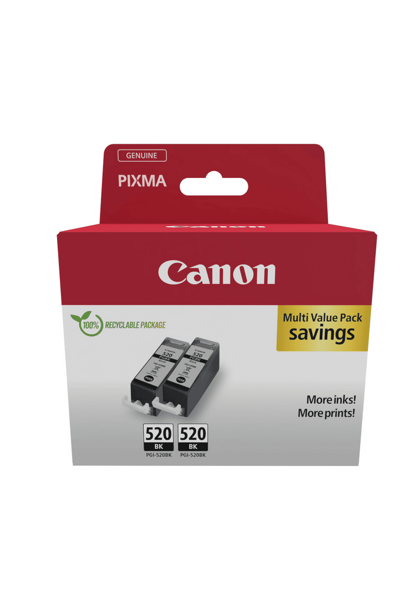Canon Tinte PGI-520 / 2932B019 Schwarz Doppelpack