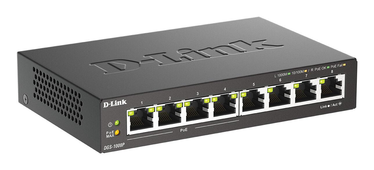 D-Link Switch GS1008P / DGS-1008P/E Noir