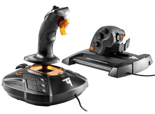 Thrustmaster Controller T.16000M FCS Hotas / 2960778 Schwarz, Orange