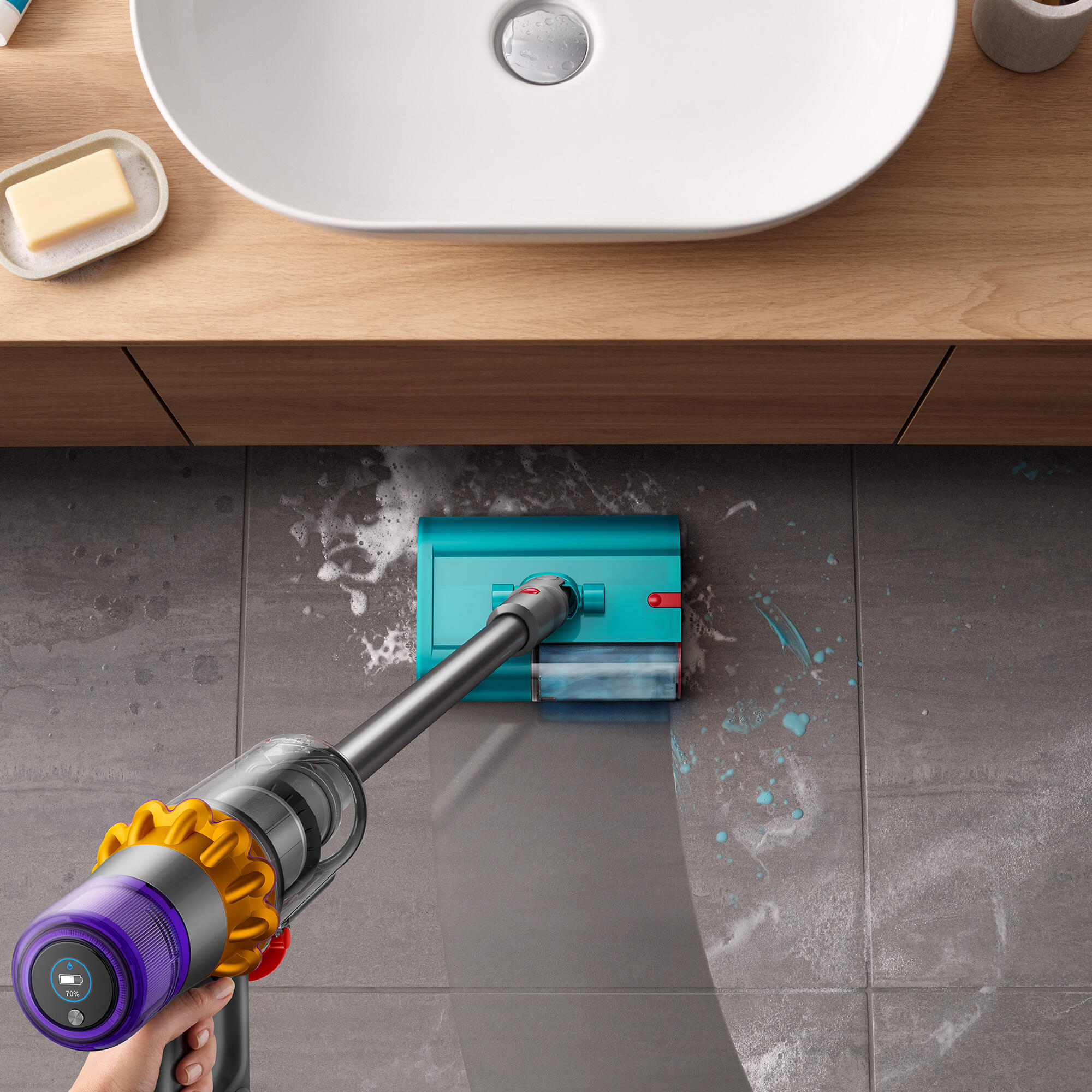 Dyson Aspirateur à main V15s Detect Submarine / 448798-01 Nickel, jaune
